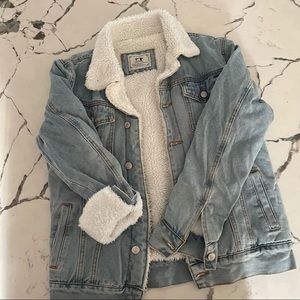 Fashion Brand Sherpa Lined Jean Jacket